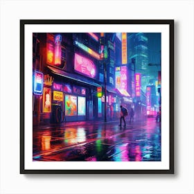 Neon City 6 Art Print