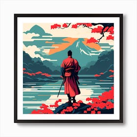 Japanese art, a Samurai Art Print