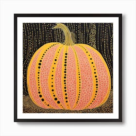 Yayoi Kusama Inspired Pumpkin Pink And Orange 13 Art Print