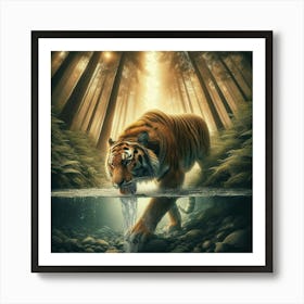 Tiger In The Forest 8 Art Print