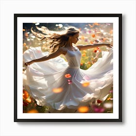 Women Twirlingg Art Print