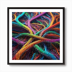 Colorful Wires 39 Art Print