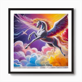 Rainbow Horse 1 Art Print