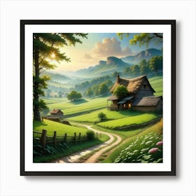 House In The Countryside Art Print