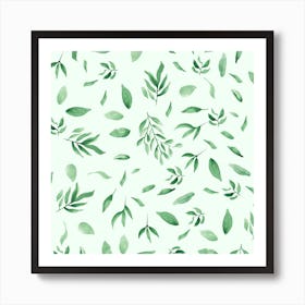 Watercolor Leaves Art Print