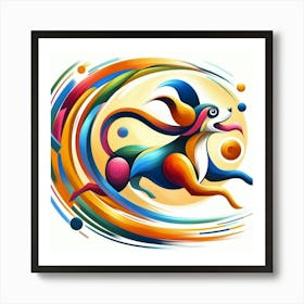 Dog Running Art Print