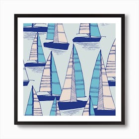 Sailboats 1 Art Print