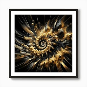 Spiral Fractal Art Art Print