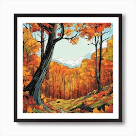 Autumn Forest 10 Art Print