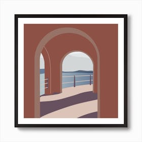 Under The Lighthouse Square Art Print