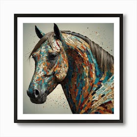 Mosaic Horse Art Print