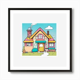 Cartoon House Art Print