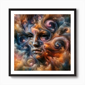 Face in the sky Art Print