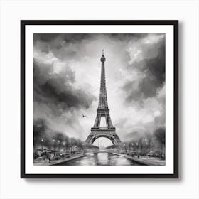 Eiffel Tower In Paris Art Print