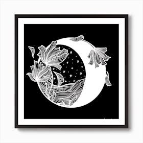 Floral Tide Square Art Print