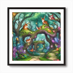 Whimsical Forest 1 Art Print