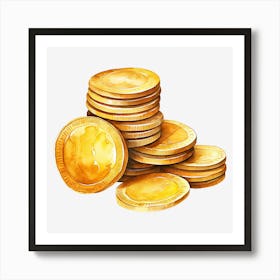 Gold Coins 2 Art Print
