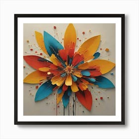 Abstract Flower Art Print