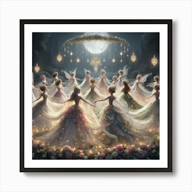 Fairy Dancers paintings art print Art Print