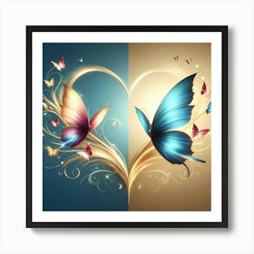 Butterfly Heart - Butterfly Stock Videos & Royalty-Free Footage Art Print