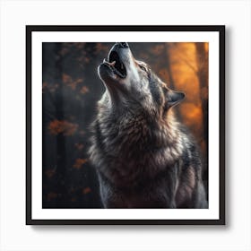 Howling Wolf 5 Art Print