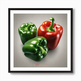 Three Peppers Art Print