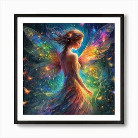 667770 A Luminous, Ethereal Nymph Dances Among Sparkling Xl 1024 V1 0 2 Art Print