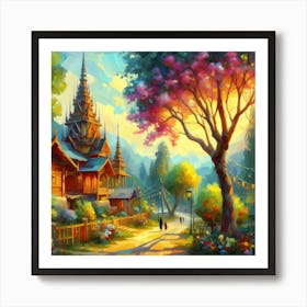 Thai Village Art Print