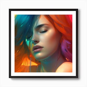 Colorful Girl Art Print