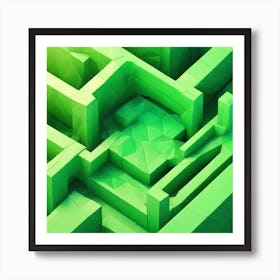 Green Labyrinth Art Print