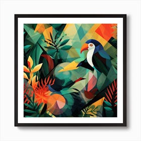 Tropical Toucans Art Print