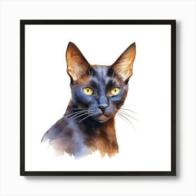 Bombay Chocolate Cat Portrait 2 Art Print