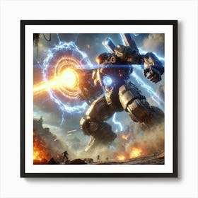 A Dynamic Scene Showing Gargantor, The Iron Jugger Art Print