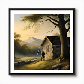 Cabin In The Woods Art Print