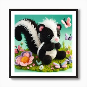 Amigurumi, skunk 1 Art Print