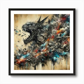 Dragon - Digital Art Art Print