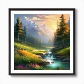 Landscape Painting 212 Art Print