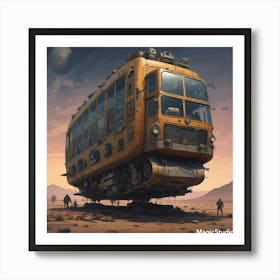 Train In The Desert Art Print