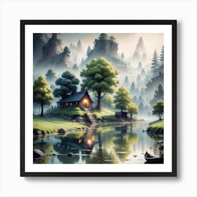 House In The Forest 1 Art Print