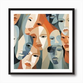 Portrait Of A Group Of People Art Print