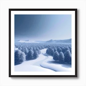 Snowy Landscape 64 Art Print