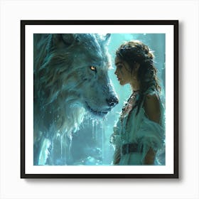 White Wolf Art Print