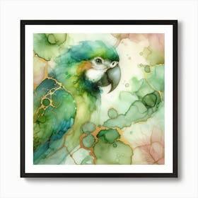 Parrot abstract painting Art Print