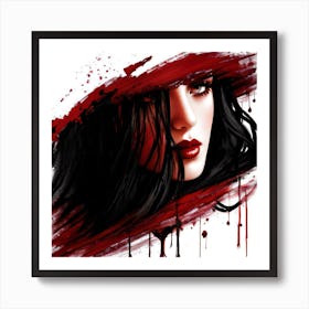 Bloody Woman Art Print