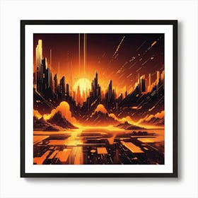 Sci-Fi Cityscape Art Print