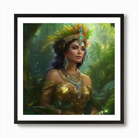 Woman In The Jungle Art Print