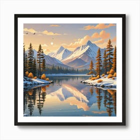 Landscape Of Mountain Art Print (3) Art Print