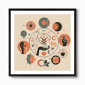 astrology minimalist 2 Art Print