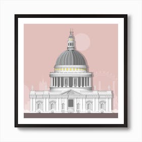 St Paul Pink Art Print