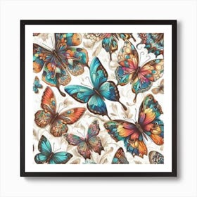 Butterfly Collection Art Print